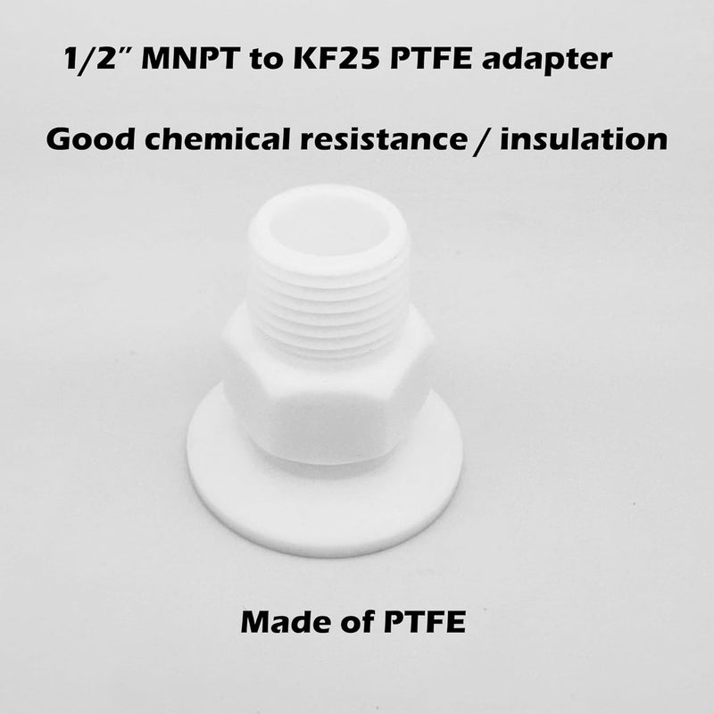 BROWNIAN MOTION TECHNOLOGY bmotiontech PTFE 1/2" 0.5" Male NPT to KF25 adapter fittings adapter interface MNPT to KF25 NW25 - Image 2